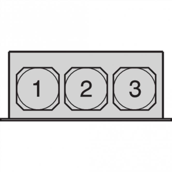 Lüftergehäuse, 1HE, F.3 LUEFT.38MM 