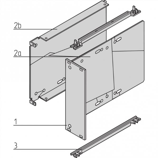 Unité d'entraînement HD 1 x 3,5-pouces, support de montage, 3 U, vertical, version vissée 