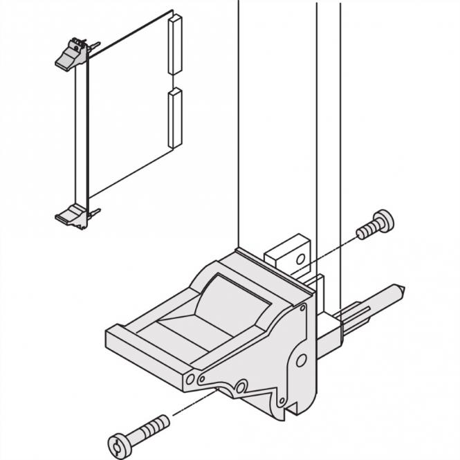 Poignée d'insertion/extraction type IEL, levier gris, bouton noir, partie supérieure, 100 pièces 
