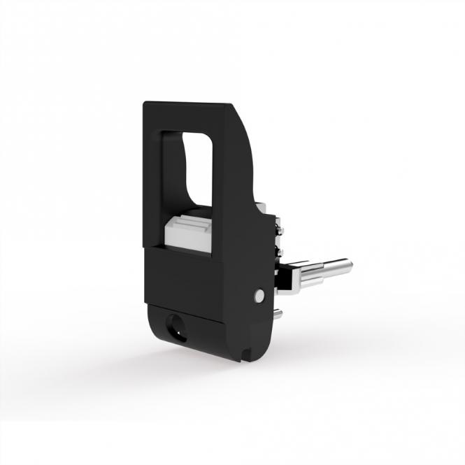 Poignée d'insertion/extraction Type IET, levier noir, bouton gris, bas, 10 pièces 