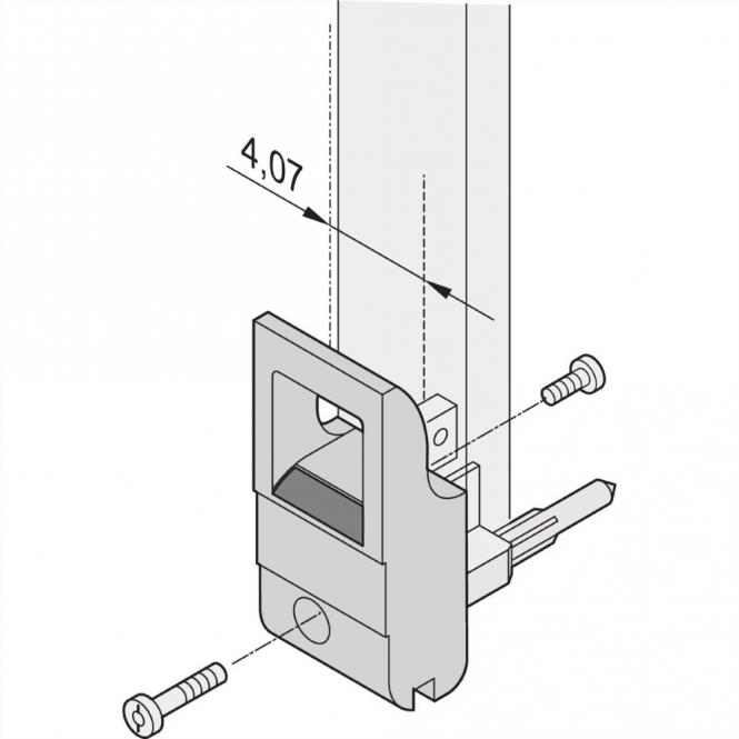 Poignée d'insertion/extraction type IET, levier gris, bouton noir, haut, 10 pièces 