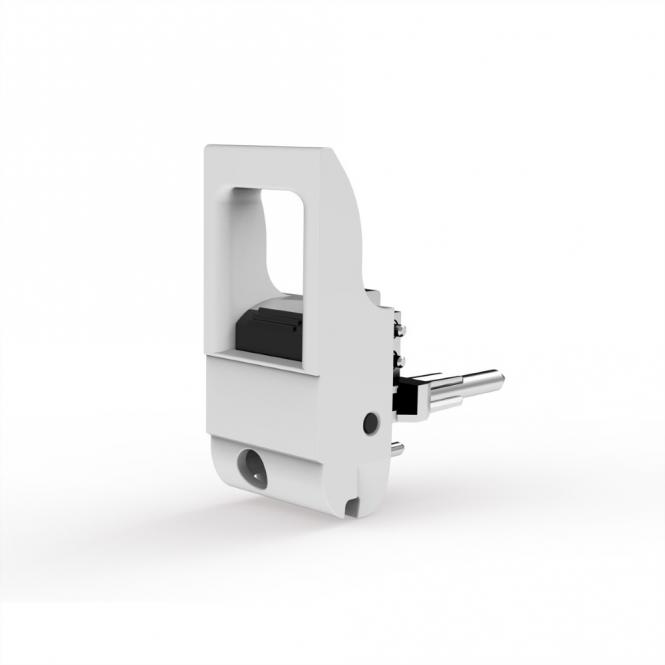 Poignée d'insertion/extraction type IET, levier gris, bouton noir, bas, 10 pièces 