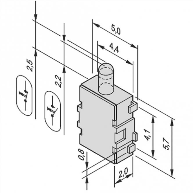 Microrupteur pour AMC Carrier Mechanics, normalement fermé 