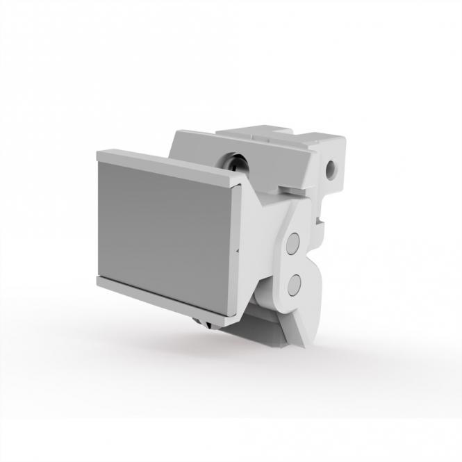 Poignée d'extracteur, forme trapézoïdale, type 2, RAL 7035, sans goupille d'alignement 