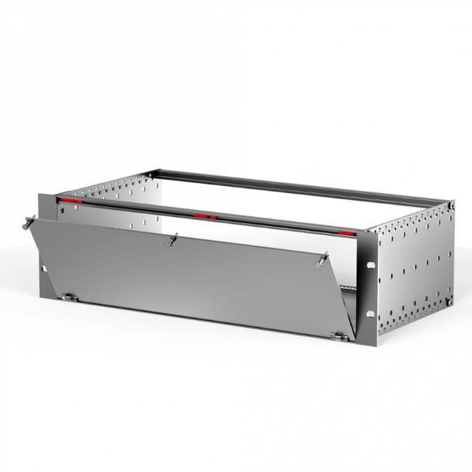 Kit de face avant, non blindée, à charnière inférieure, 6 U, 84 HP, 2,5mm, alu, anodisé 