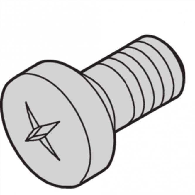Vis à tête cylindrique de, Pozidrive, empreinte cruciforme M2.5x10, acier nickelé 