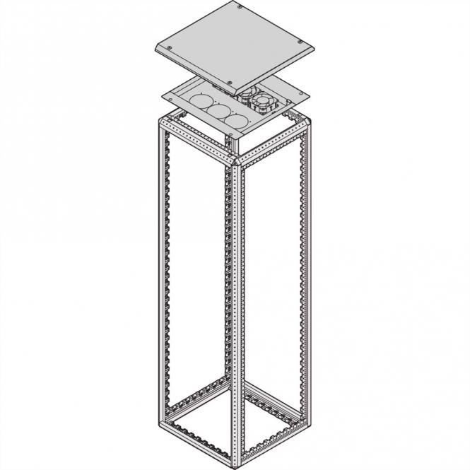 Varistar, capot supérieur avec 3 ventilateurs, extensible à 6 ventilateurs, RAL 7021, 800W 600D 