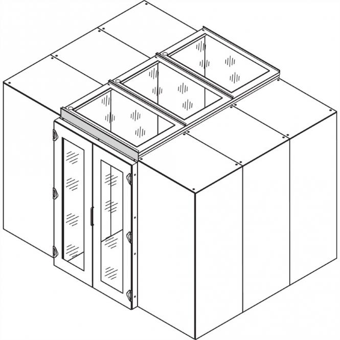 Masque de recouvrement de porte d'allée pour hauteurs inégales, panneau d'adaptation de porte battante, 45H 