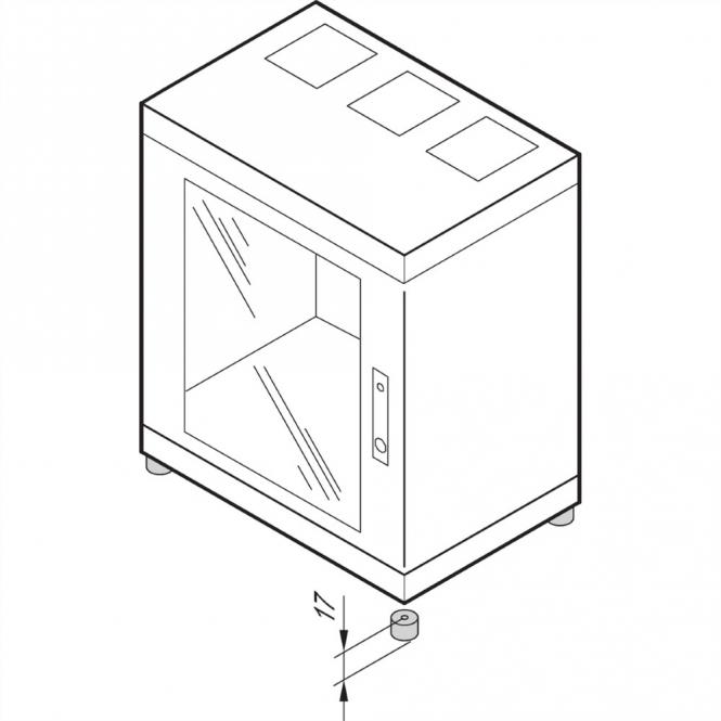 Füsse Set, Gummi, schwarz, 4ST 