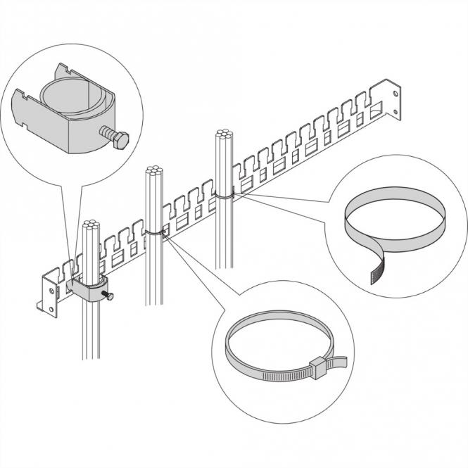 Kabelabfangschiene, KAB.ABFANGSCHIENE 600, R7035 