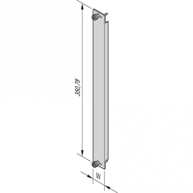 Panneau de remplissage AdvancedTCA, sans déflecteur d'air, 8 U, 6 CV, profilé alu 