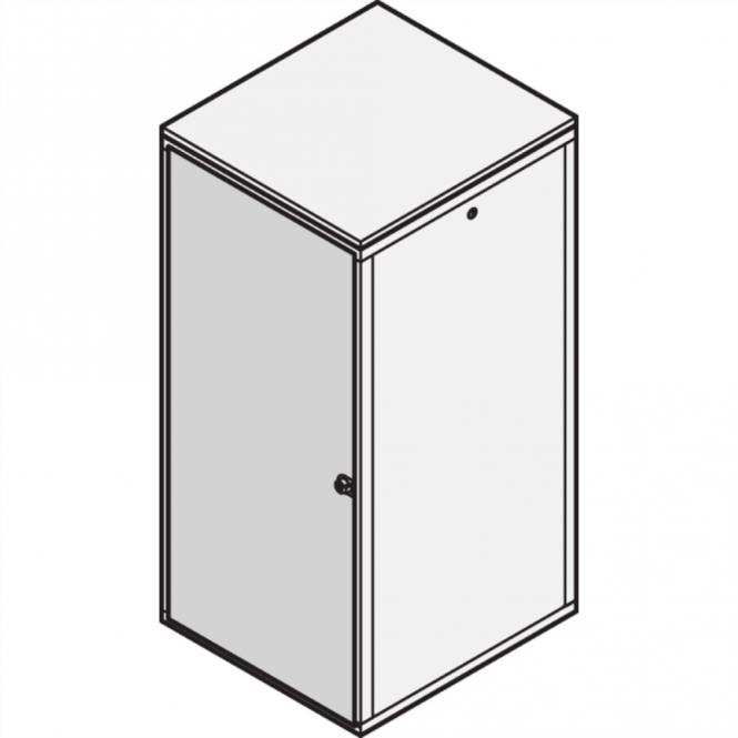Stahltür 120°, 16HE, 600W RAL7021 