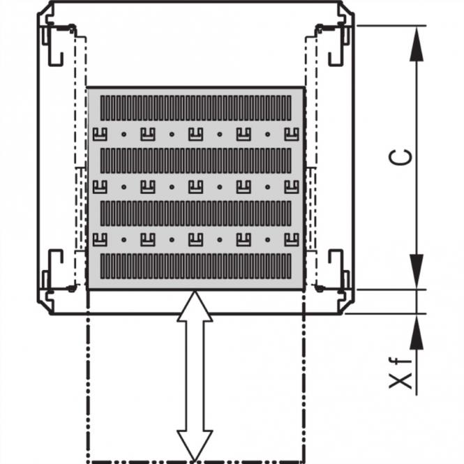 19-Zoll-Fachboden, ausziehbar, 1HE, 600B 500T 