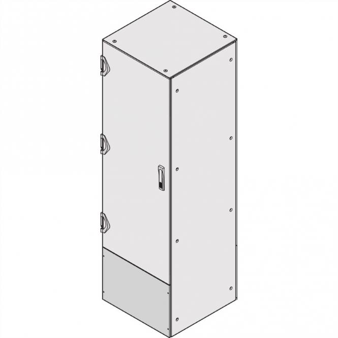 Anschlussplatte für verkürzte Türen /Rückwände, geschlossen, IP 55, IP55 400H600, 7035 