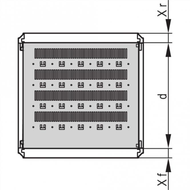 Étagère varistar, fixe, 75kg, RAL 7035, 600W 1100D 