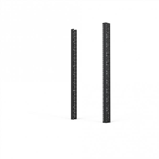 19-Zoll-Winkelprofil mit Universal-Lochung (EIA), RAL 7021, 24HE 