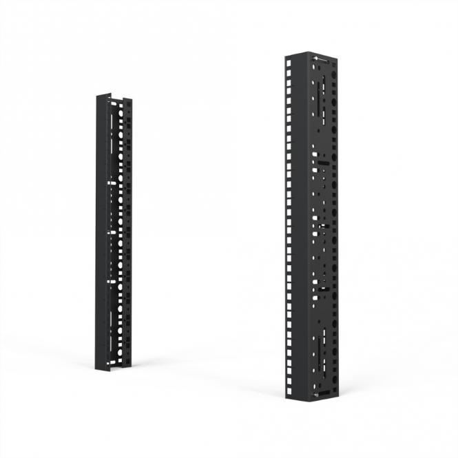 19-Zoll-Winkelprofil mit Universal-Lochung (EIA), RAL7021, 12HE, RAL 7021(2X) 