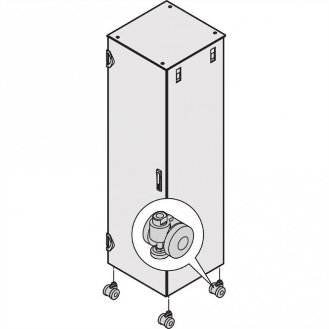 Lenkrollen mit integrierten Nivellierfüssen, 400kg 