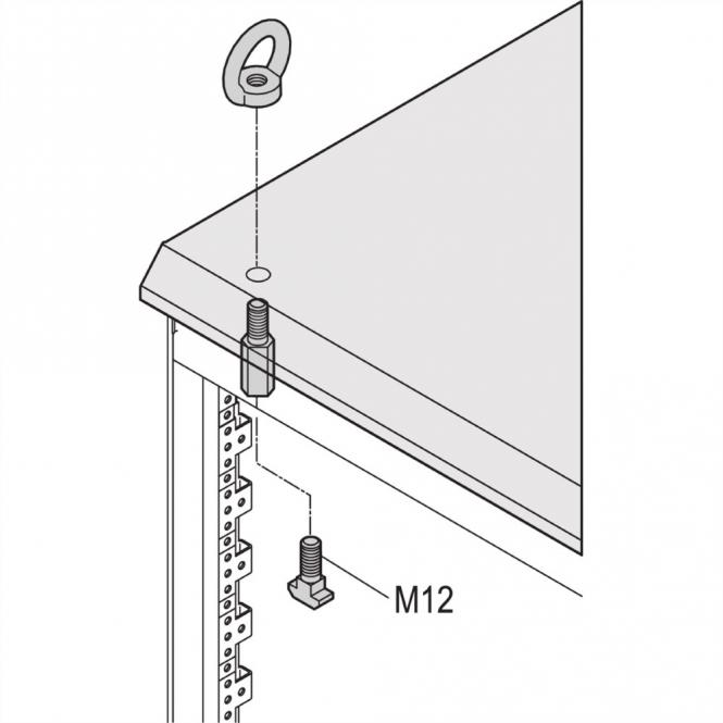Kranöse für Lüfterdach, KRANOESEN M12 LUEFT.DACH 4ST 