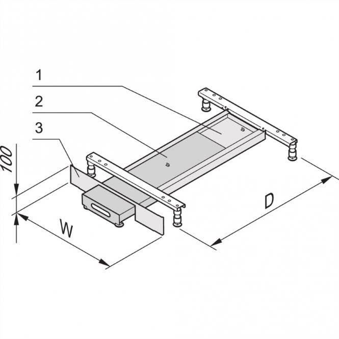 Kippschutz ausziehbar, KIPPSCHUTZ 600, 1000T RAL7021 