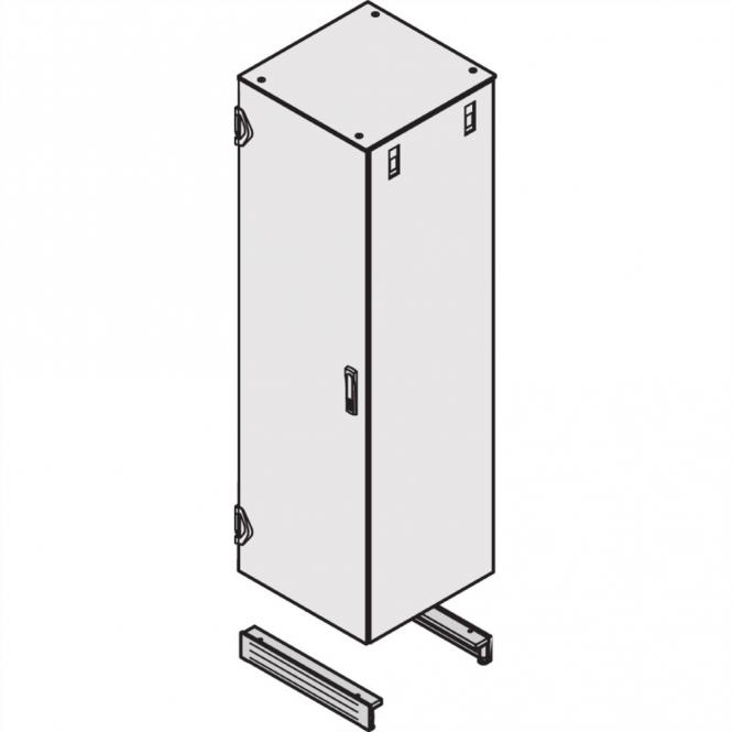 Sockel stationär, geschlossen, 600, RAL 7021 