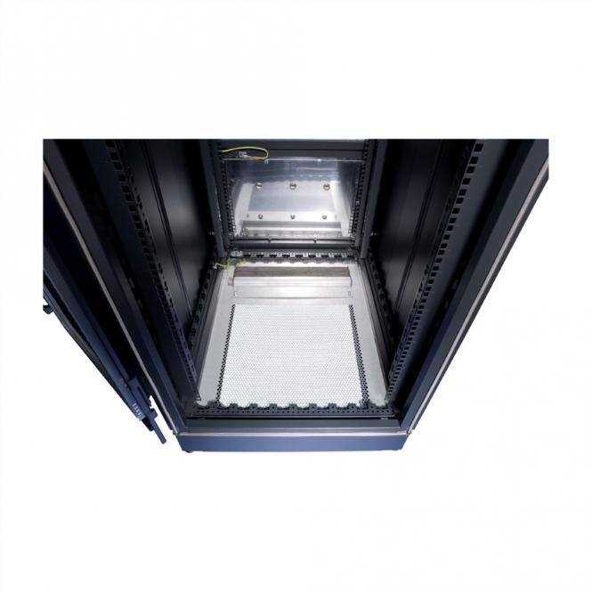 Bodenblech EMV, perforiert, mit Kableinführung, BOD.BLECH PERF.800 x 1000T EMC 