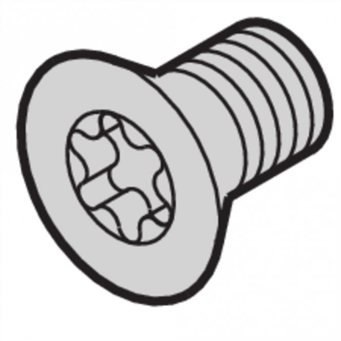 Vis à tête fraisée de, Torx M4x5, acier zingué 