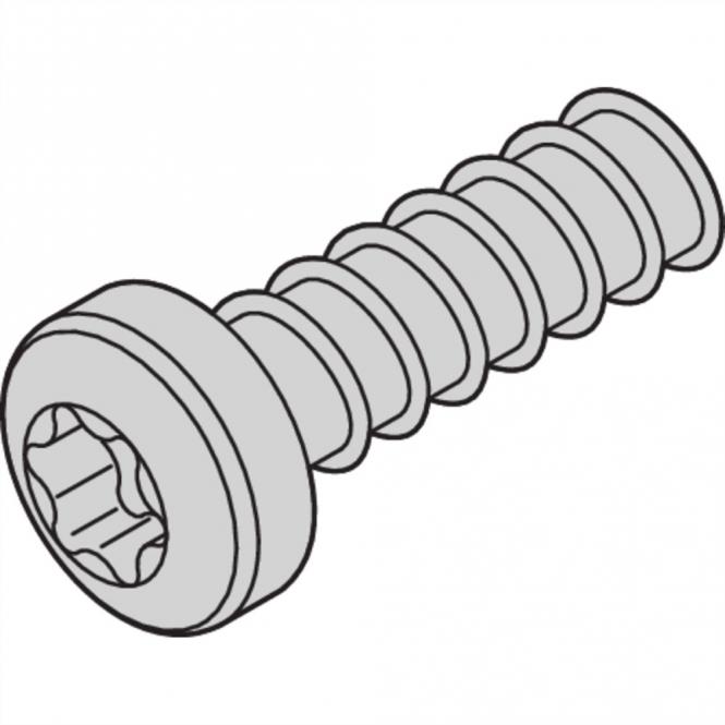 Vis à tête cylindrique de, Torx, M2.5 x 7.3mm, autotaraudante, acier zingué 