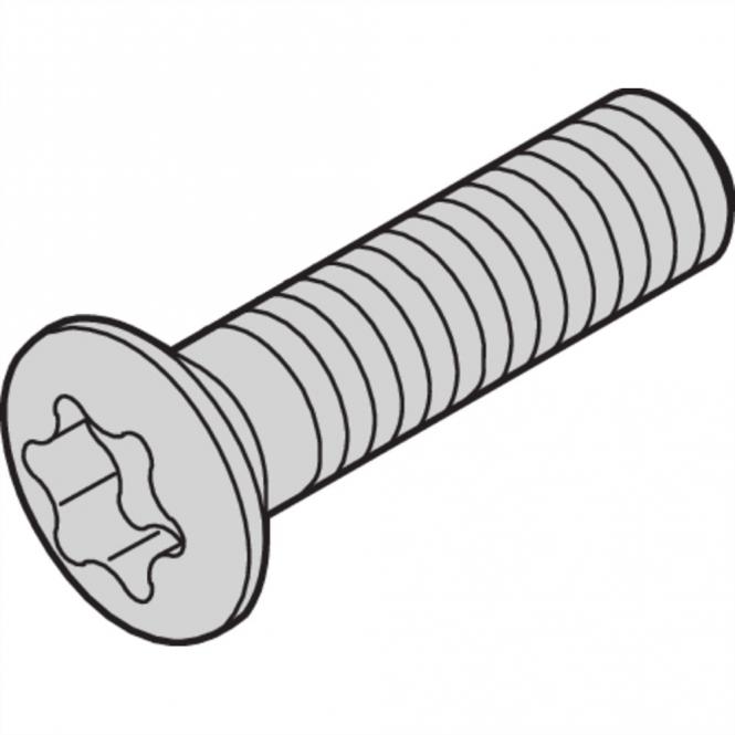 Vis à tête fraisée de, surélevée, Torx M2.5 x 8mm, nickelée, 100 pièces 