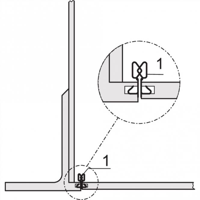 EMC-Schirmung zwischen Frontplatte und Seitenwand (vertiefter Einbau), für Edelstahldichtung 