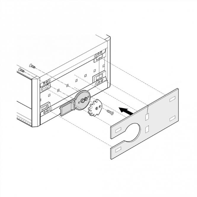 RatiopacPro Kit de montage de la poignée basculante, 3 U, 42 HP, 255mm 