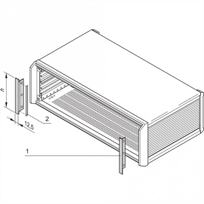 PropacPRO Kit de finition, face avant, pour blindage CEM, 6 U 