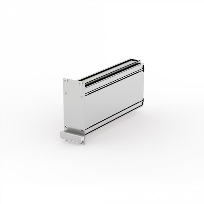 Unité enfichable de type cadre PRO, couvercle lisse, 1 connecteur, 3 U, 10 HP, 227mm 