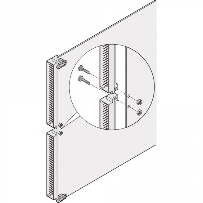 - Kit de montage pour connecteur de type cadre sur carte de circuit imprimé, centre 