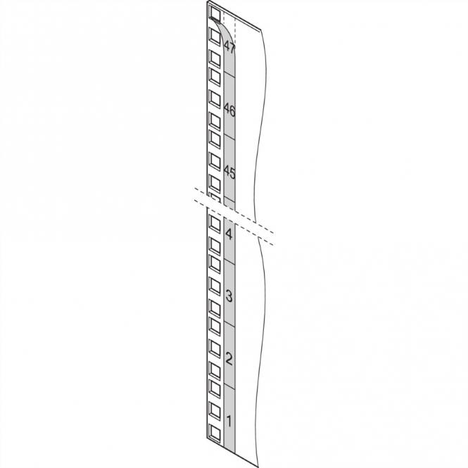 Varistar 19-pouces Bande de dimensionnement pour montage sur panneau ou sur glissière, blanc, 47 U 