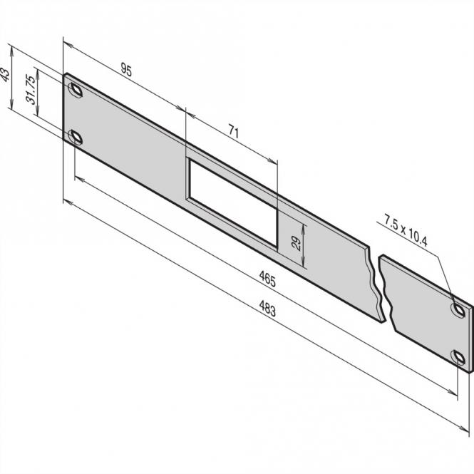 FRONTPL.F.TEMP.ANZ.1HE, ELOX 