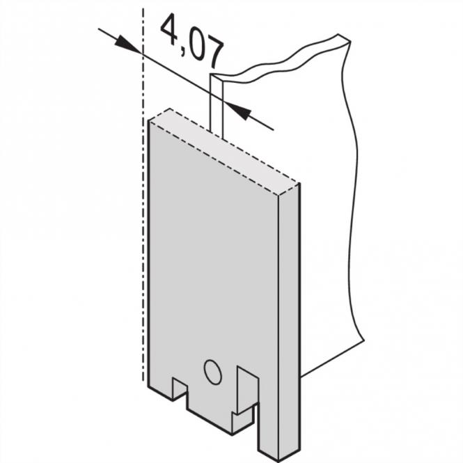 Frontplatte ohne Ausbrüche, 3HE, 4TE 