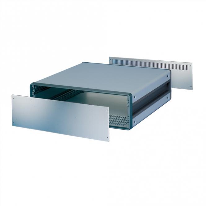 Face avant CompacPRO, 6 U, 63 CV, 2mm, alu, anodisé, bords non traités 