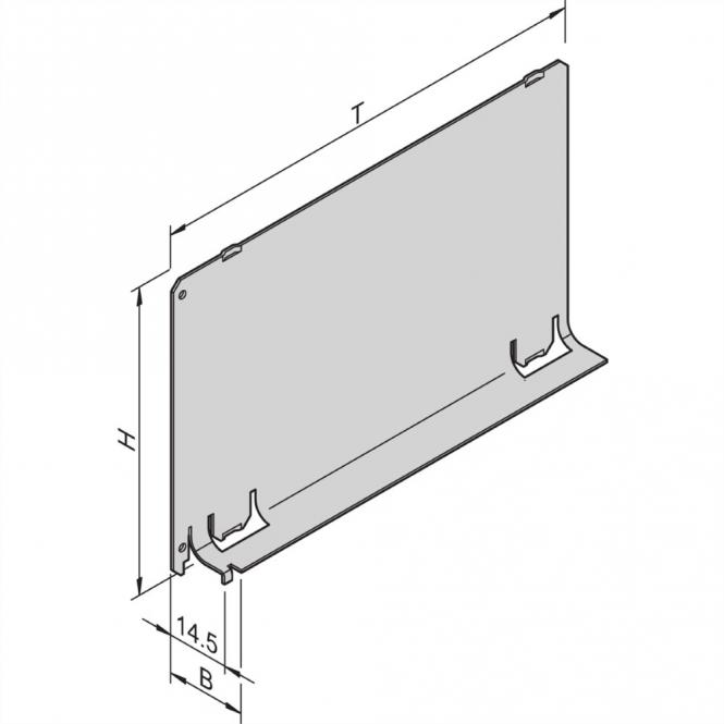 Déflecteur d'air sans panneau frontal, 6 U, 4 CV, profondeur 220mm 