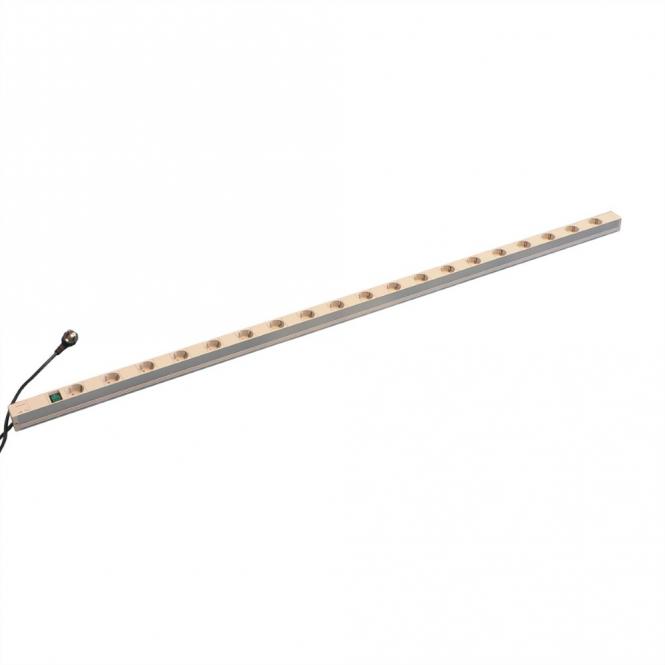 Bâti de prises, 2P+T ALLEMAND, 19 prises, avec interrupteur 