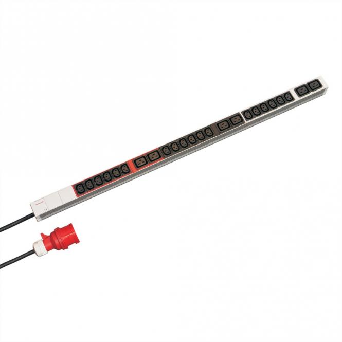 Bâti de prises, IEC, triphasé, 16A, IEC 60309 Fiche, 18 x IEC C13 / 6 x IEC C19 