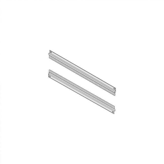 Canalisation de câbles 19-pouces avec brosse, argent 