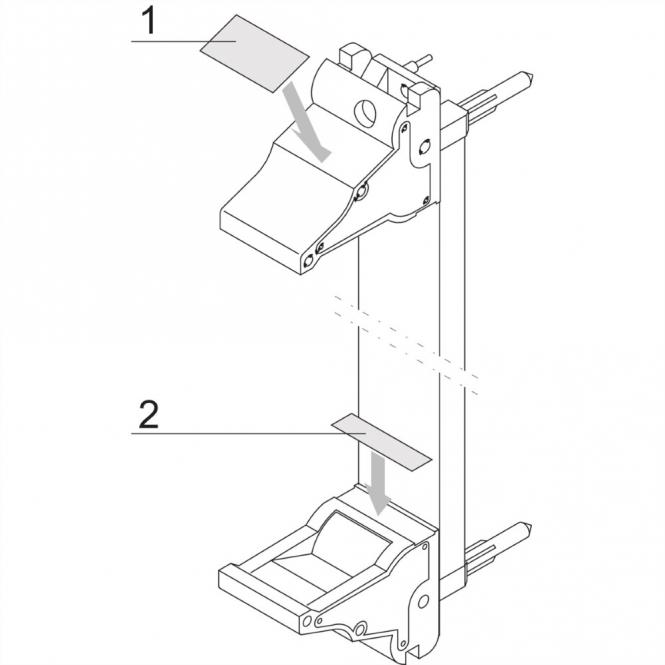 Plug-In Unit Bande d'étiquettes pour poignée IEL, feuille avec 320 pièces. 19 x 4,8mm 