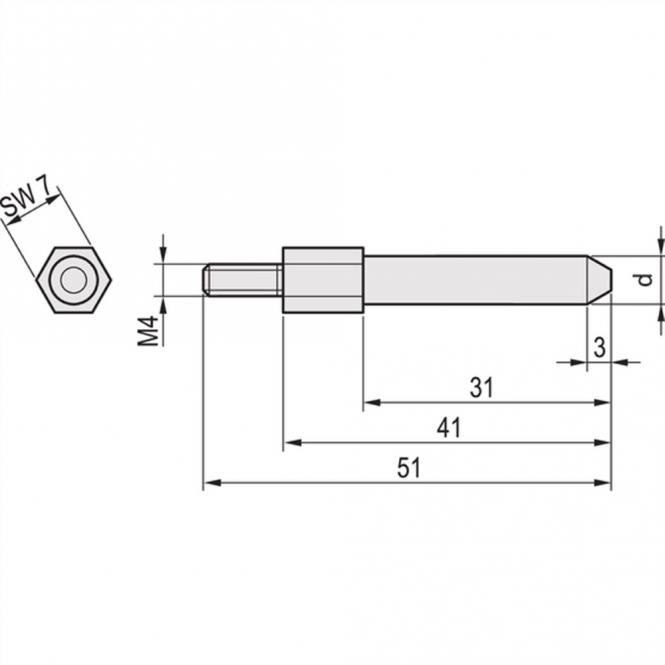 EuropacPRO Cheville de codage SNCF, Diamètre 6.5mm 