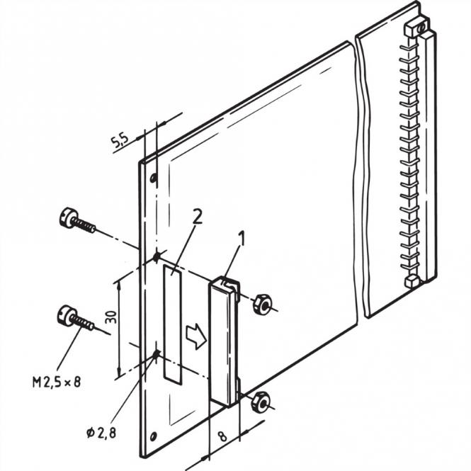 Étiquette d'identification, pour poignée de carte de circuit imprimé boulonnée/rivetée 