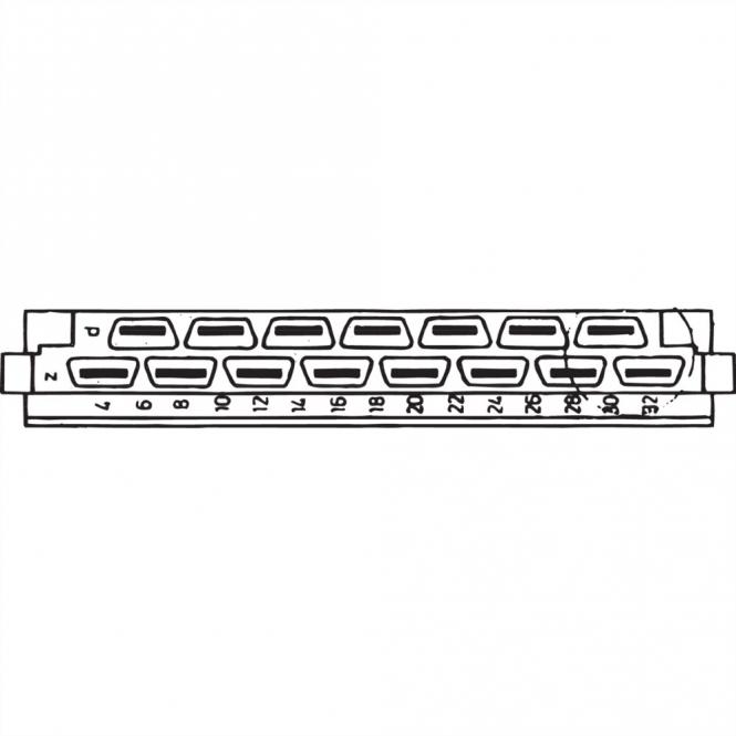 Connecteur Type H, EN 60603, DIN 41612, mâle, 15 contacts, longueur des broches 3.0mm 