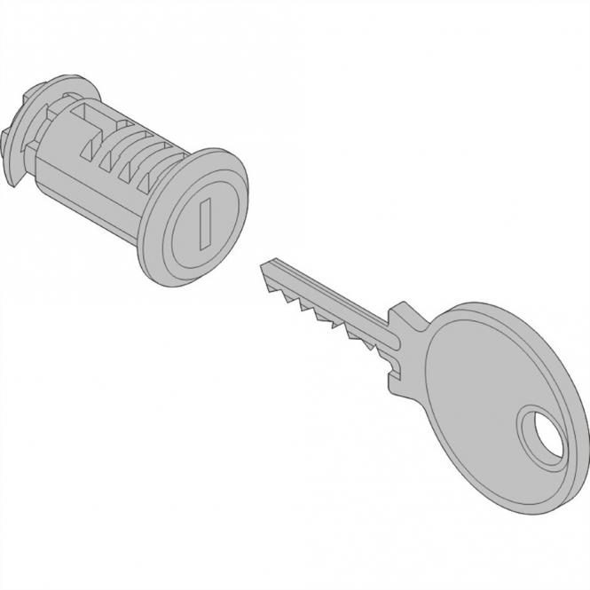 Poignée de paroi latérale avec serrure - SCHLOSS F.SEITENWAND 