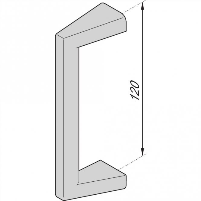 GRIFF 131,5MM RAL9006 (2ST) 