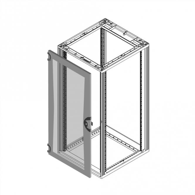 Tür verglast, Acryl, 20HE, RAL 7021 