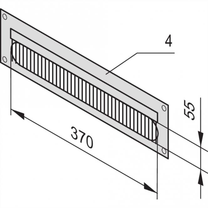 Chemin de câble pour Novastar et Eurorack, RAL 7021, 3 U 